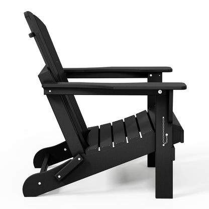 Chaises Adirondack pliantes d'extérieur Polytrends Laguna résistantes aux intempéries (lot de 2)