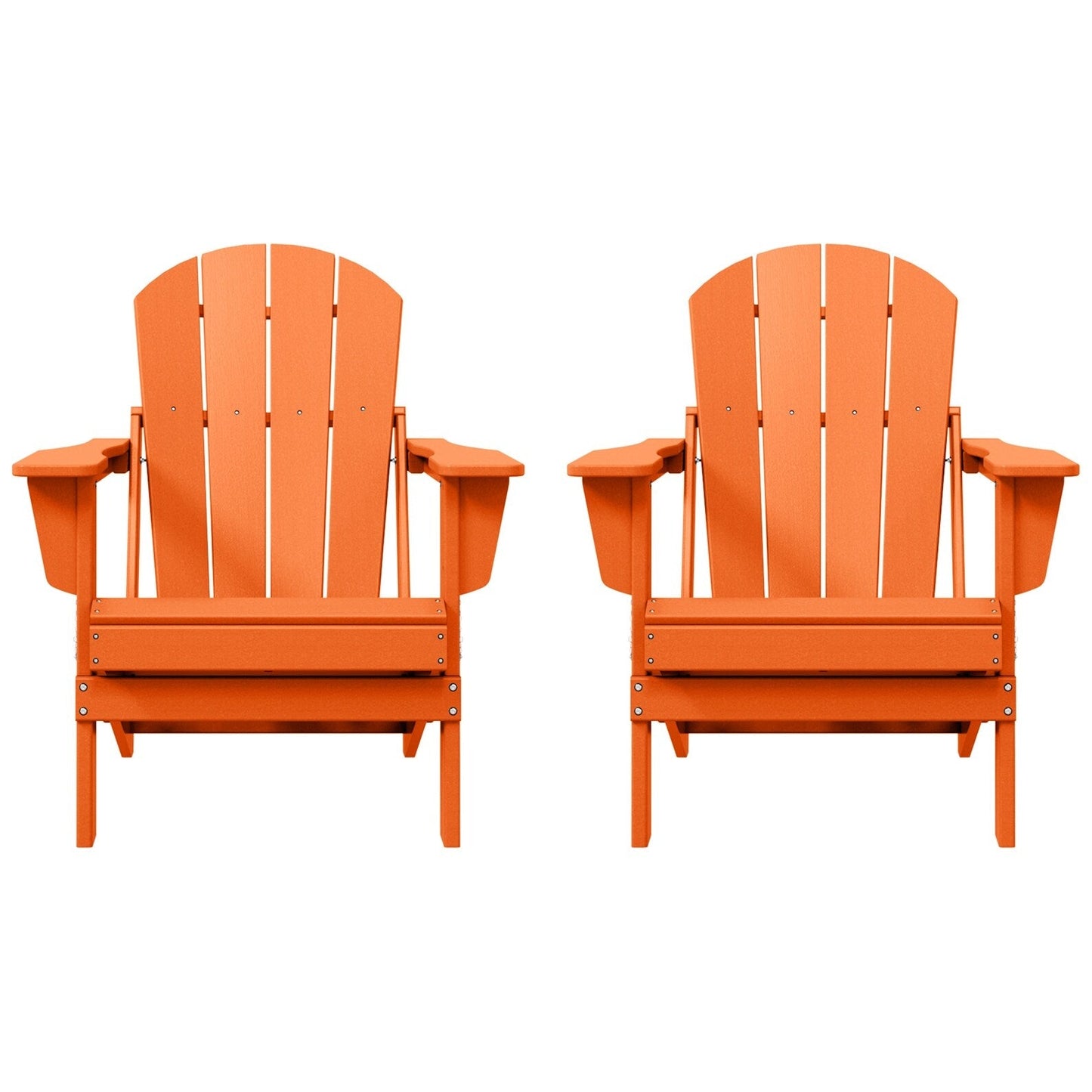 Chaises Adirondack pliantes d'extérieur Polytrends Laguna résistantes aux intempéries (lot de 2)