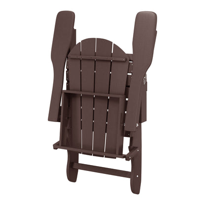 Chaises Adirondack pliantes d'extérieur Polytrends Laguna résistantes aux intempéries (ensemble de 4)
