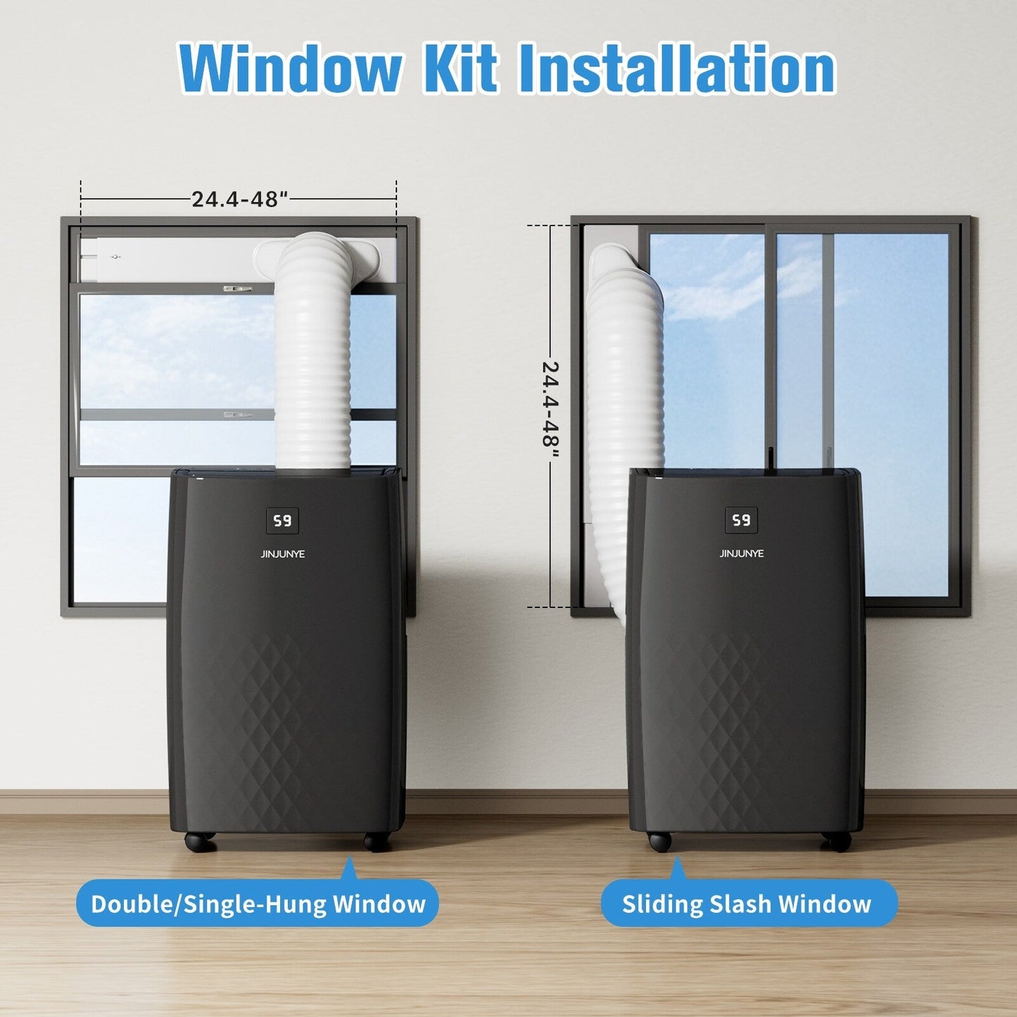 Climatiseur portable avec chauffage – 12 000 BTU en refroidissement et 10 000 BTU en chauffage pour des pièces jusqu’à 700 pieds carrés