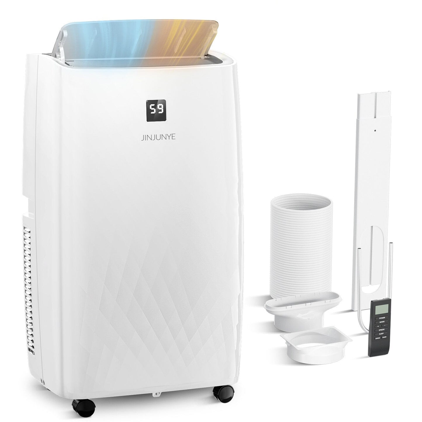 Climatiseur portable avec chauffage – 12 000 BTU en refroidissement et 10 000 BTU en chauffage pour des pièces jusqu’à 700 pieds carrés