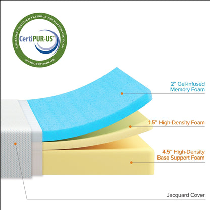 Matelas Priage by Zinus de 20 cm en mousse à mémoire de forme et gel de thé vert