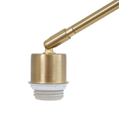 Lampadaire Q-Max 81 en acier, orientable et arqué, avec abat-jour extra large et base en marbre