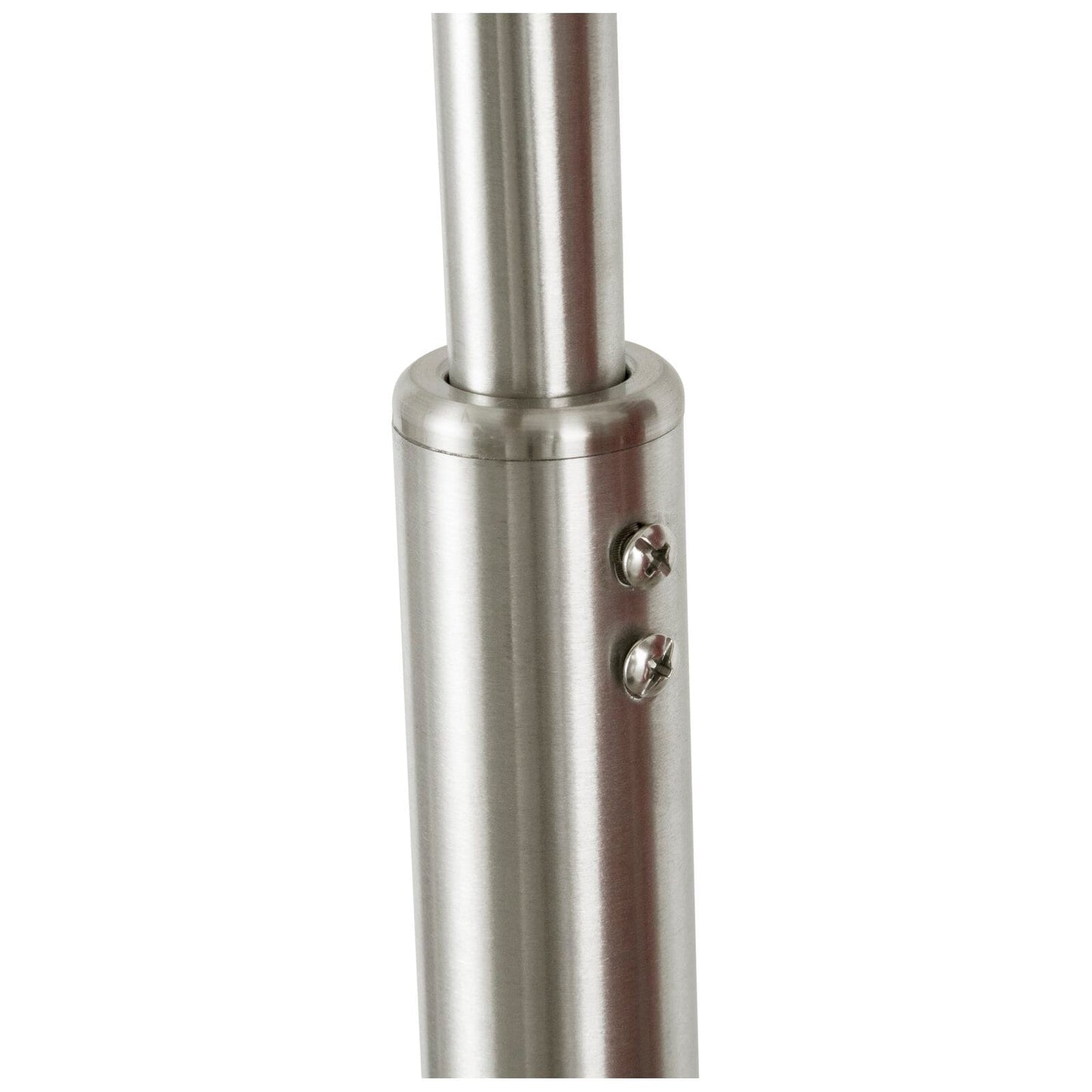 Lampadaire Q-Max 81 en acier, orientable et arqué, avec abat-jour extra large et base en marbre