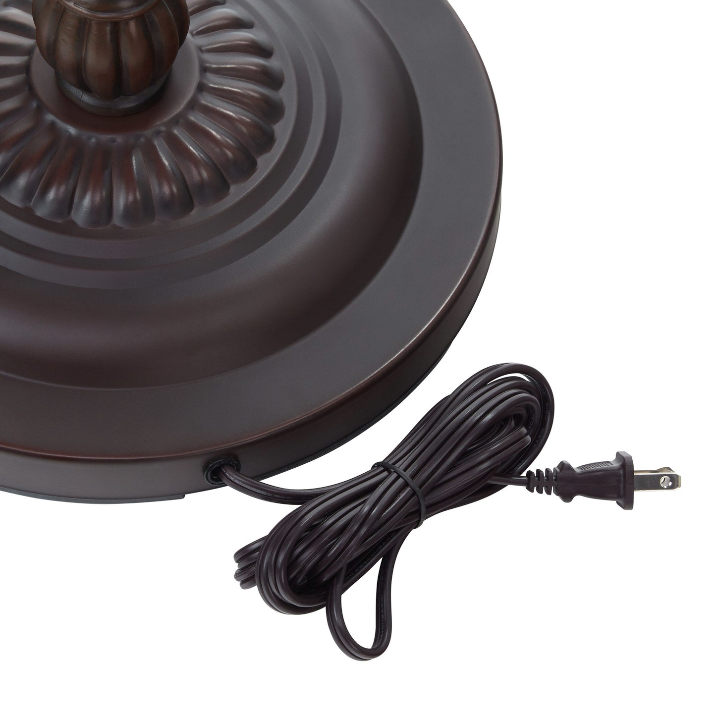 Lampadaire encastré River of Goods Allistar en vitrail et résine, 3 lumières, hauteur 162,5 cm (20 po x 20 po x 64 po) - 51 cm (20 po) L x 51 cm (20 po) l x 162,5 cm (64 po) H