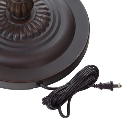 Lampadaire encastré River of Goods Allistar en vitrail et résine, 3 lumières, hauteur 162,5 cm (20 po x 20 po x 64 po) - 51 cm (20 po) L x 51 cm (20 po) l x 162,5 cm (64 po) H