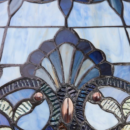 Lampadaire encastré River of Goods Allistar en vitrail et résine, 3 lumières, hauteur 162,5 cm (20 po x 20 po x 64 po) - 51 cm (20 po) L x 51 cm (20 po) l x 162,5 cm (64 po) H