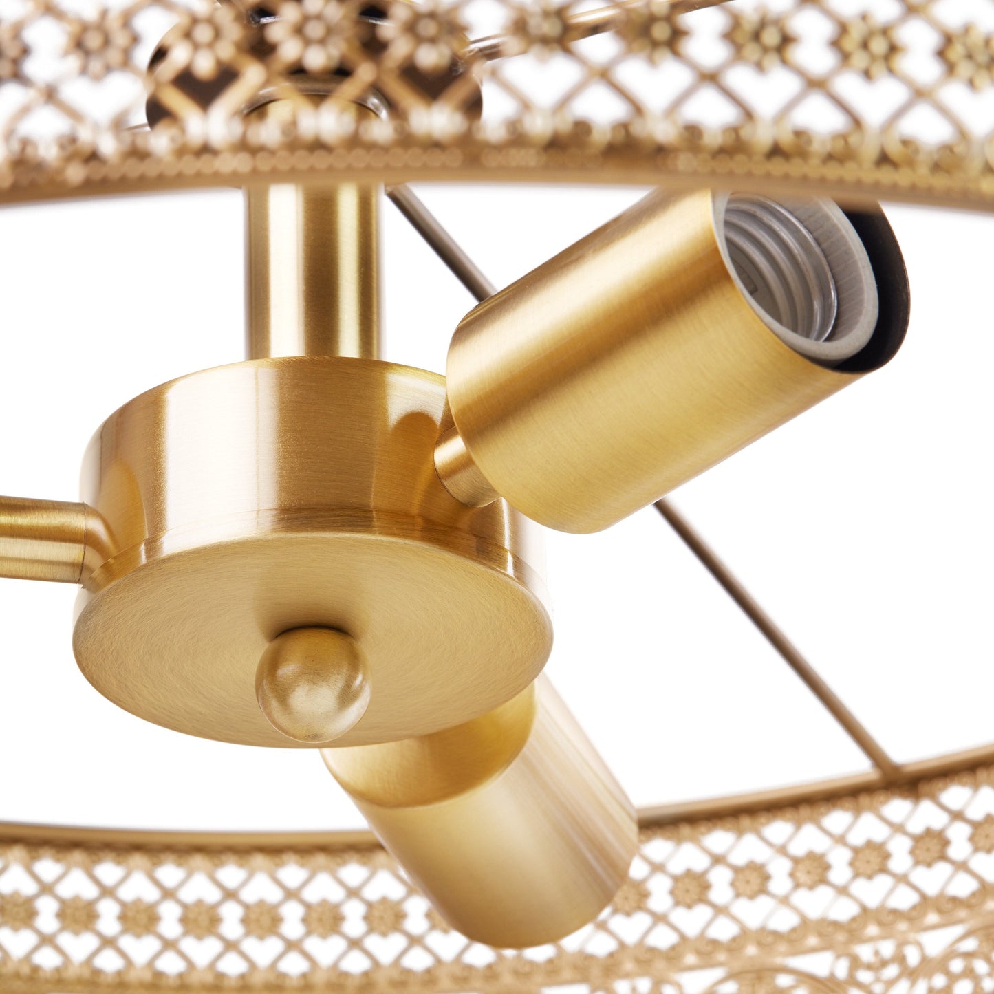 Lustre River of Goods Bryar en laiton et cristal, 23,5 W, 3 lumières - 23,5 x 23,5 x 61,5