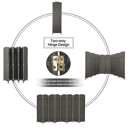 Paravent pliable autoportant en fibre tissée de 1,83 m de haut