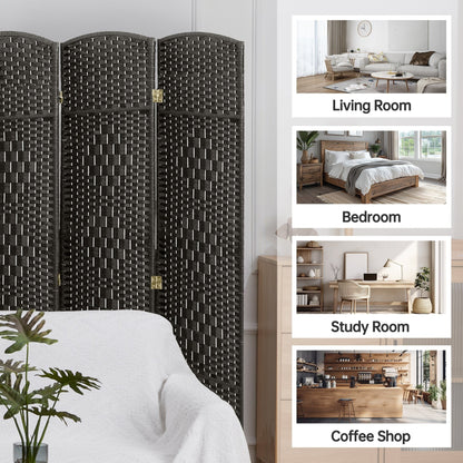 Paravent pliable autoportant en fibre tissée de 1,83 m de haut