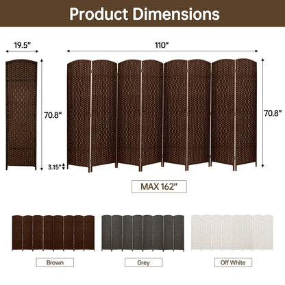Paravent pliable autoportant en fibre tissée de 1,83 m de haut