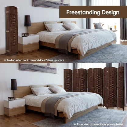 Paravent pliable autoportant en fibre tissée de 1,83 m de haut