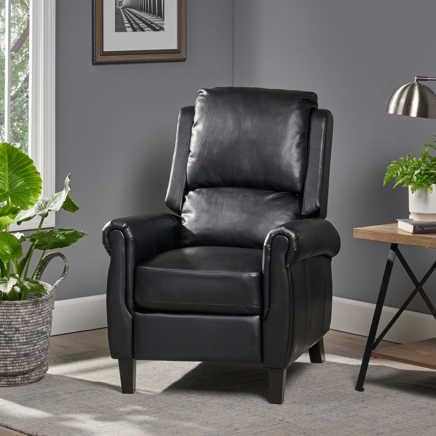 Fauteuil inclinable Roomfitters Ultimate Comfort en cuir PU avec dossier inclinable, fauteuil inclinable luxueux pour salon ou chambre à coucher