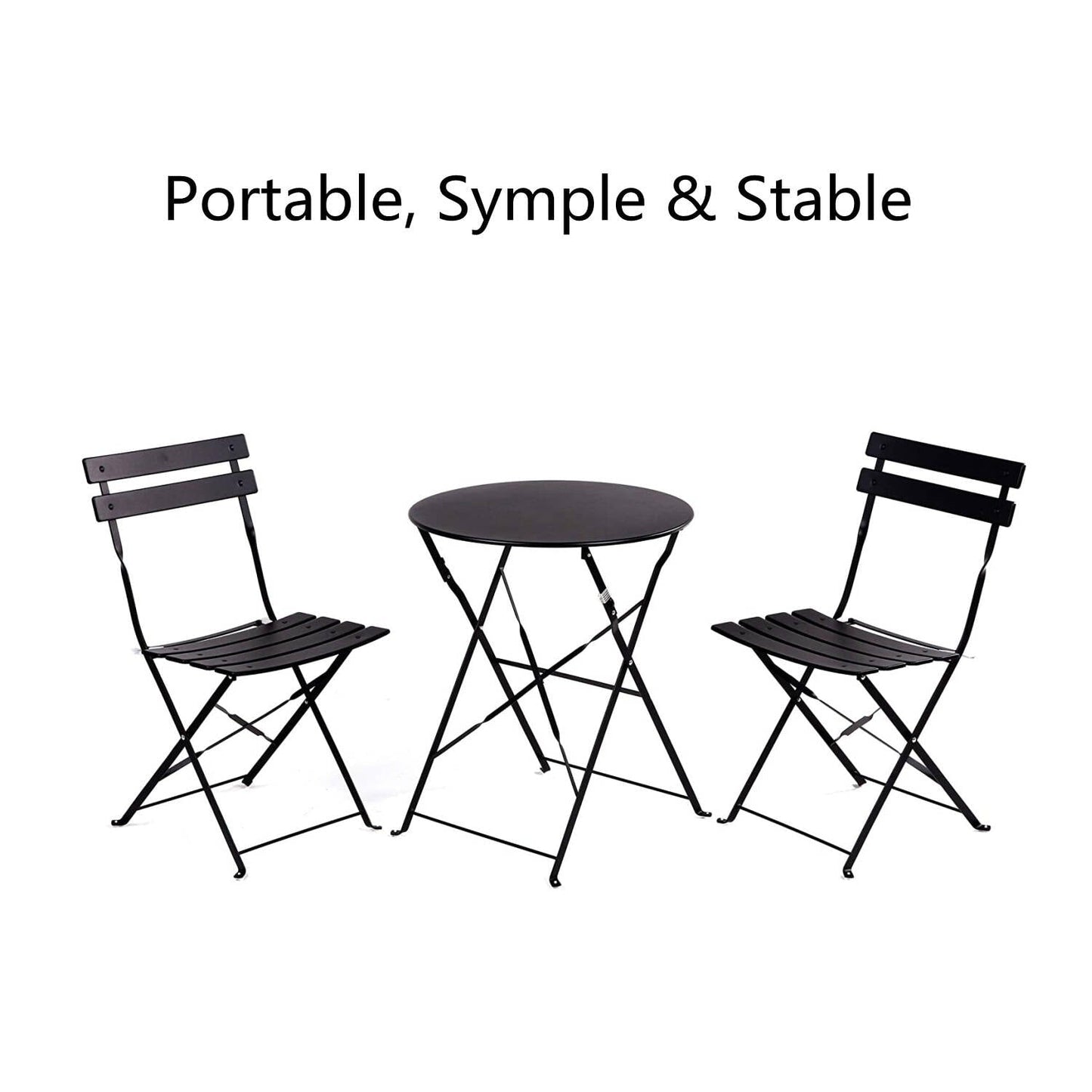 Ensemble bistro rond pour 2 personnes - 23,6 cm de long