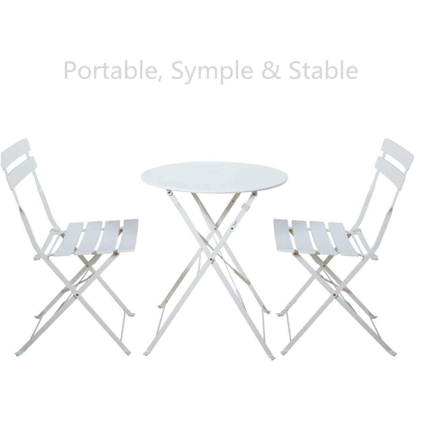 Ensemble bistro rond pour 2 personnes - 23,6 cm de long