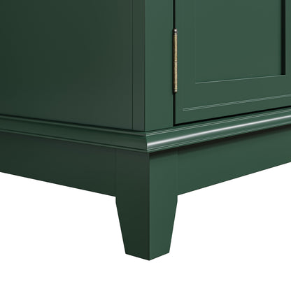 Meuble TV rustique de 183 cm (72 pouces) de large avec étagères réglables et rangement dissimulé - Largeur : 183 cm (72 pouces)