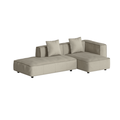 Canapé sectionnel doux en forme de L avec méridienne