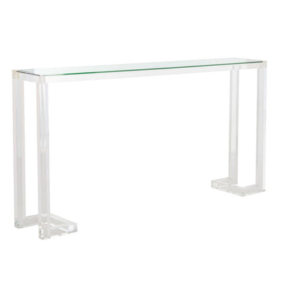 Console Camryn en acrylique transparent de SAFAVIEH Couture - Dimensions : 60 cm (L) x 10 cm (l) x 30 cm (H) - 52 cm (L) x 10 cm (P) x 30 cm (H)