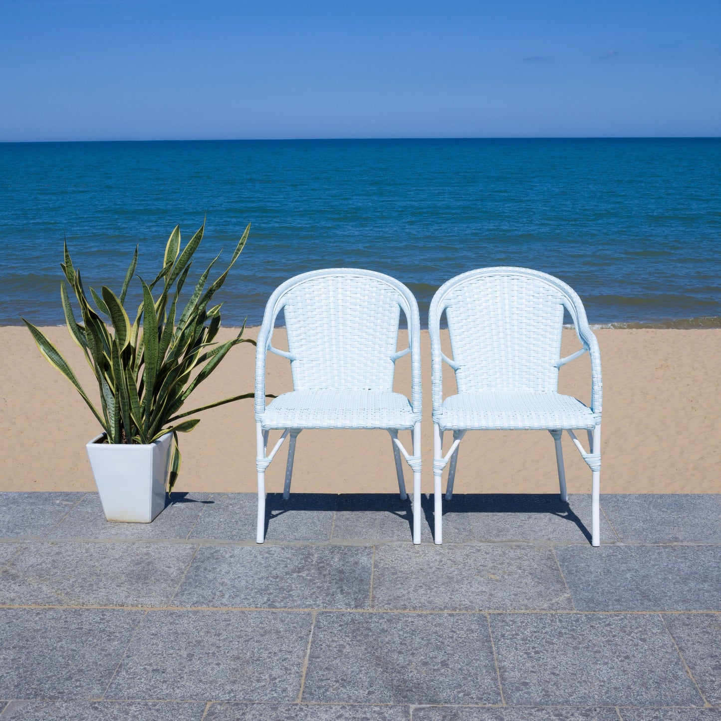 Fauteuil Doreth de SAFAVIEH (lot de 2) - 23 cm (L) x 36 cm (P) x 25 cm (H)