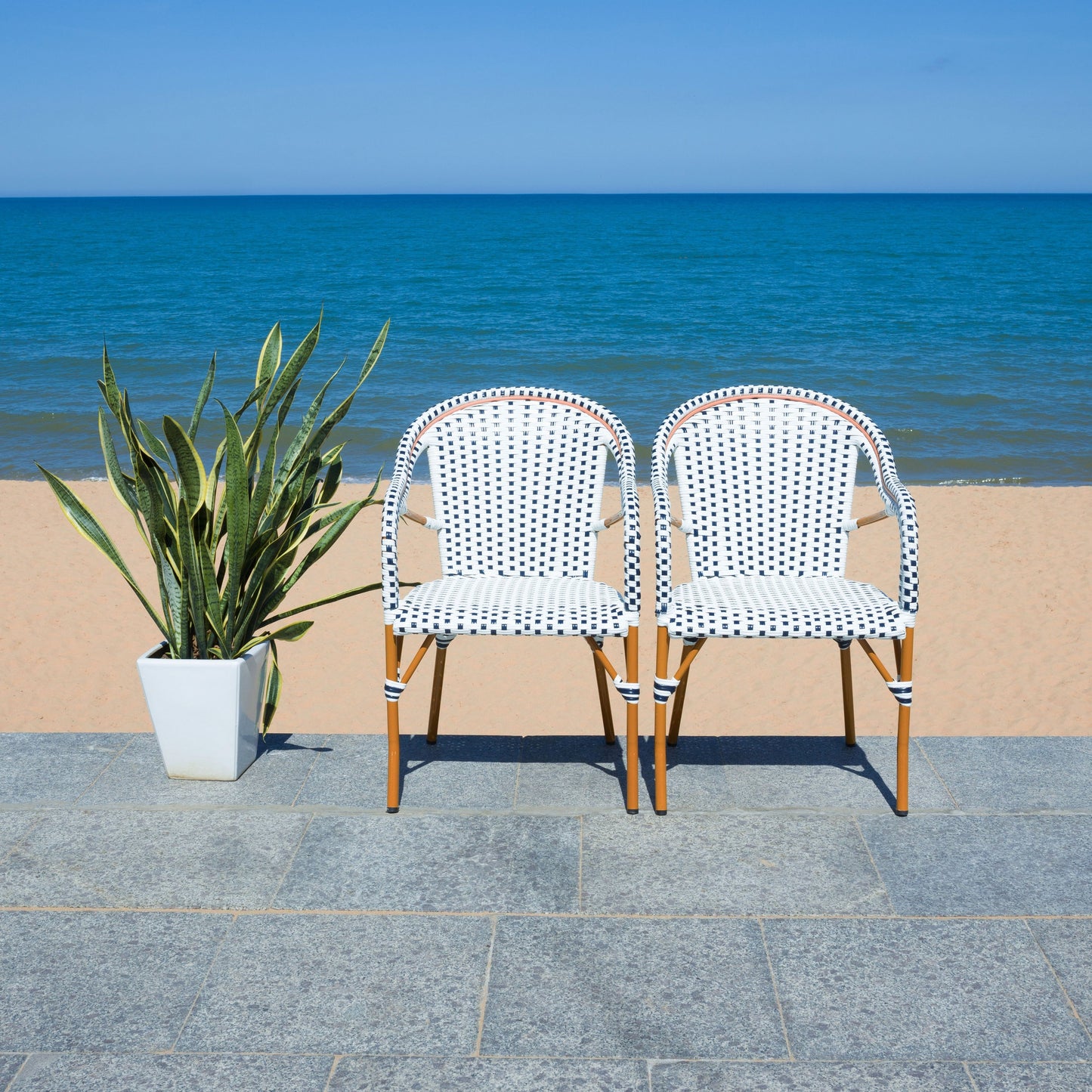 Fauteuil Doreth de SAFAVIEH (lot de 2) - 23 cm (L) x 36 cm (P) x 25 cm (H)