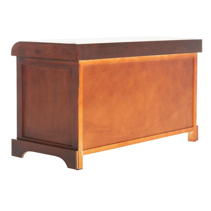 Banc-panier de rangement tressé SAFAVIEH Euphemia marron - 33,5 x 16,1 x 19,9 cm (34 po L x 16 po P x 20 po H)