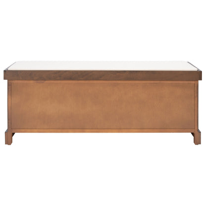 Banc de rangement SAFAVIEH Fiorello à 3 tiroirs avec coussin - 120 cm (L) x 38 cm (l) x 48 cm (H)