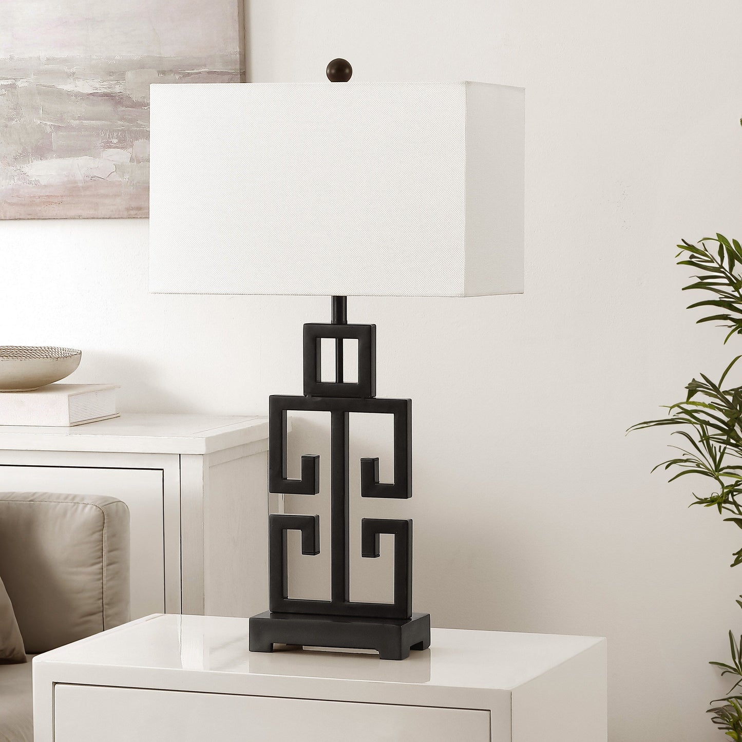 Lampe de table Chantelle de SAFAVIEH Lighting, style grec, finition or antique, 74 cm (lot de 2) - 41 cm (L) x 23 cm (P) x 74 cm (H)