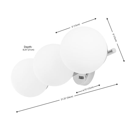 Applique murale traditionnelle Lambrini 21 de SAFAVIEH Lighting (3 ampoules) - 6 po L x 8 po P x 21 po H