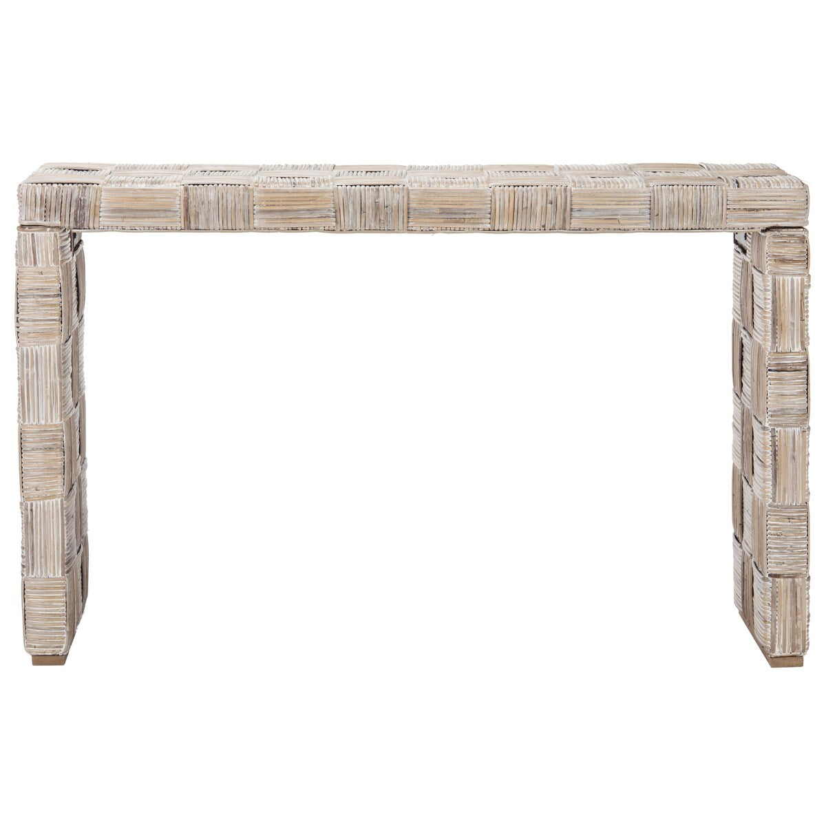 Console en rotin Mindel SAFAVIEH - 51 cm (L) x 14 cm (P) x 32 cm (H)