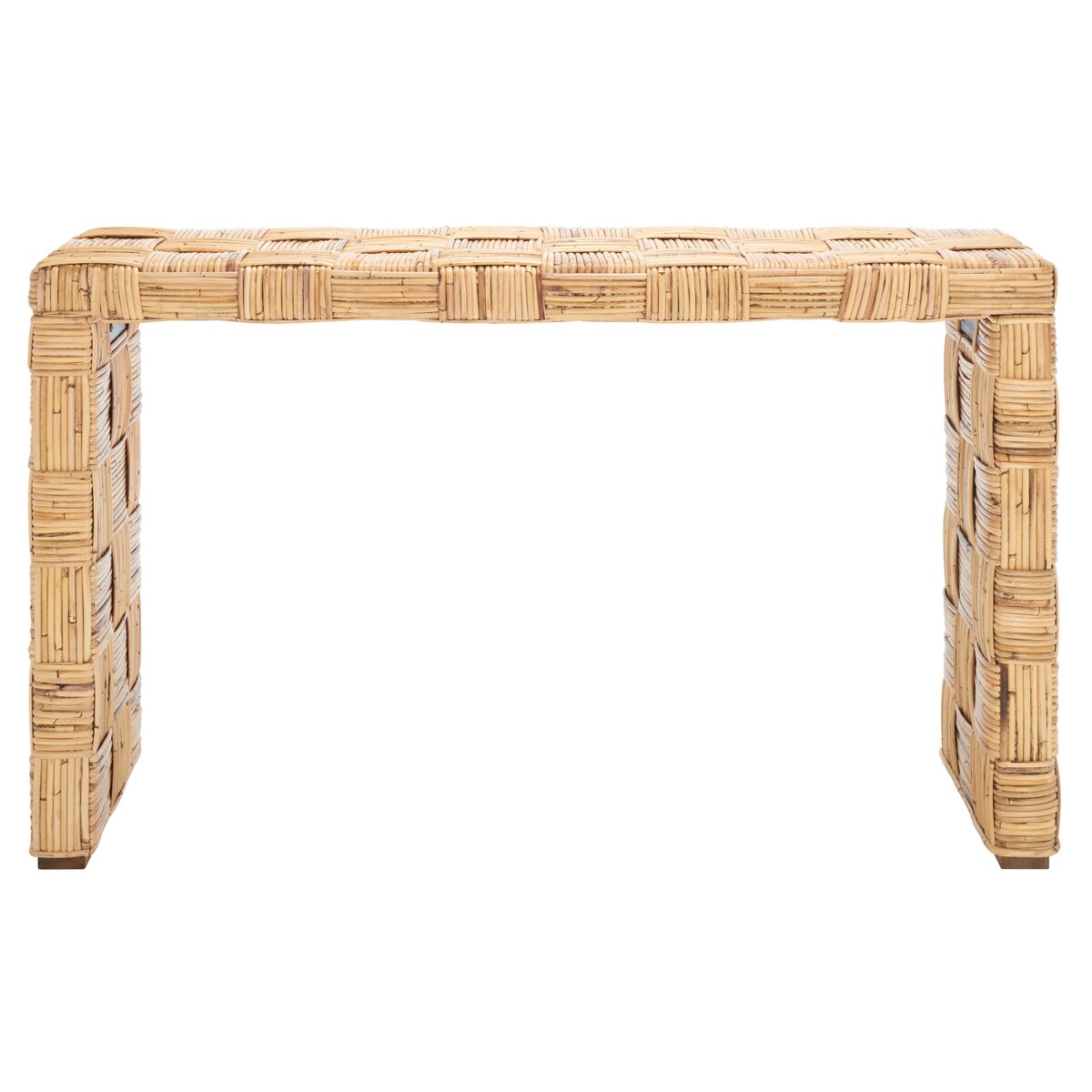 Console en rotin Mindel SAFAVIEH - 51 cm (L) x 14 cm (P) x 32 cm (H)