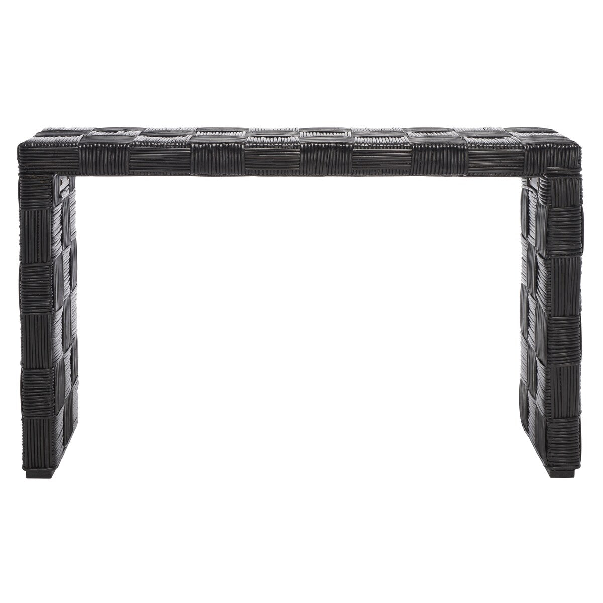 Console en rotin Mindel SAFAVIEH - 51 cm (L) x 14 cm (P) x 32 cm (H)
