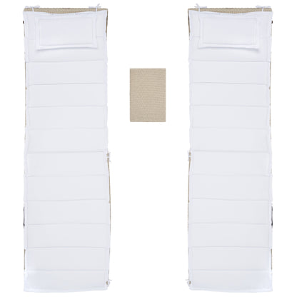 Ensemble de bain de soleil 3 pièces SAFAVIEH Outdoor Blaguna - 83 cm (L) x 20 cm (P) x 24 cm (H)