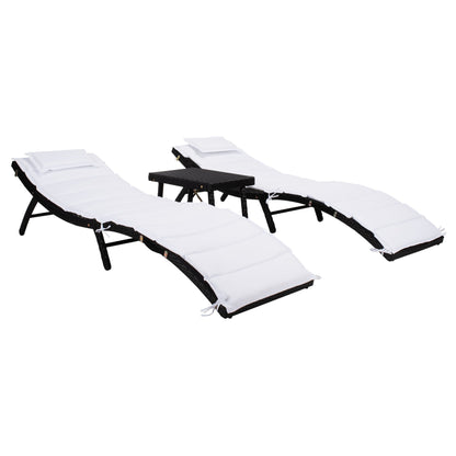 Ensemble de bain de soleil 3 pièces SAFAVIEH Outdoor Blaguna - 83 cm (L) x 20 cm (P) x 24 cm (H)
