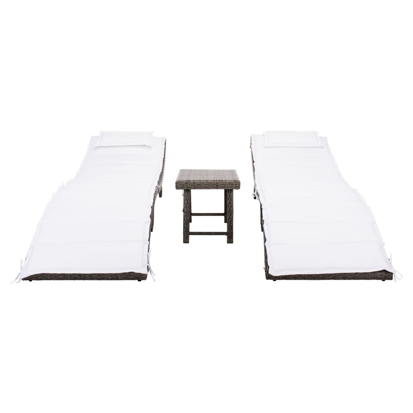 Ensemble de bain de soleil 3 pièces SAFAVIEH Outdoor Blaguna - 83 cm (L) x 20 cm (P) x 24 cm (H)