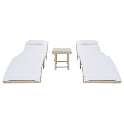 Ensemble de bain de soleil 3 pièces SAFAVIEH Outdoor Blaguna - 83 cm (L) x 20 cm (P) x 24 cm (H)