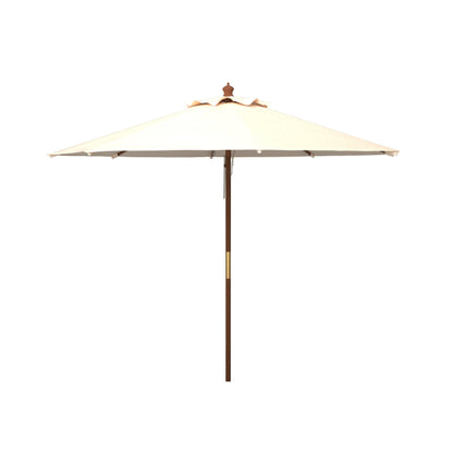 Parasol de marché extérieur SAFAVIEH Glauca de 3,35 m (11 pieds) à poulie en bois