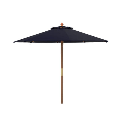 Parasol de marché extérieur SAFAVIEH Glauca de 3,35 m (11 pieds) à poulie en bois