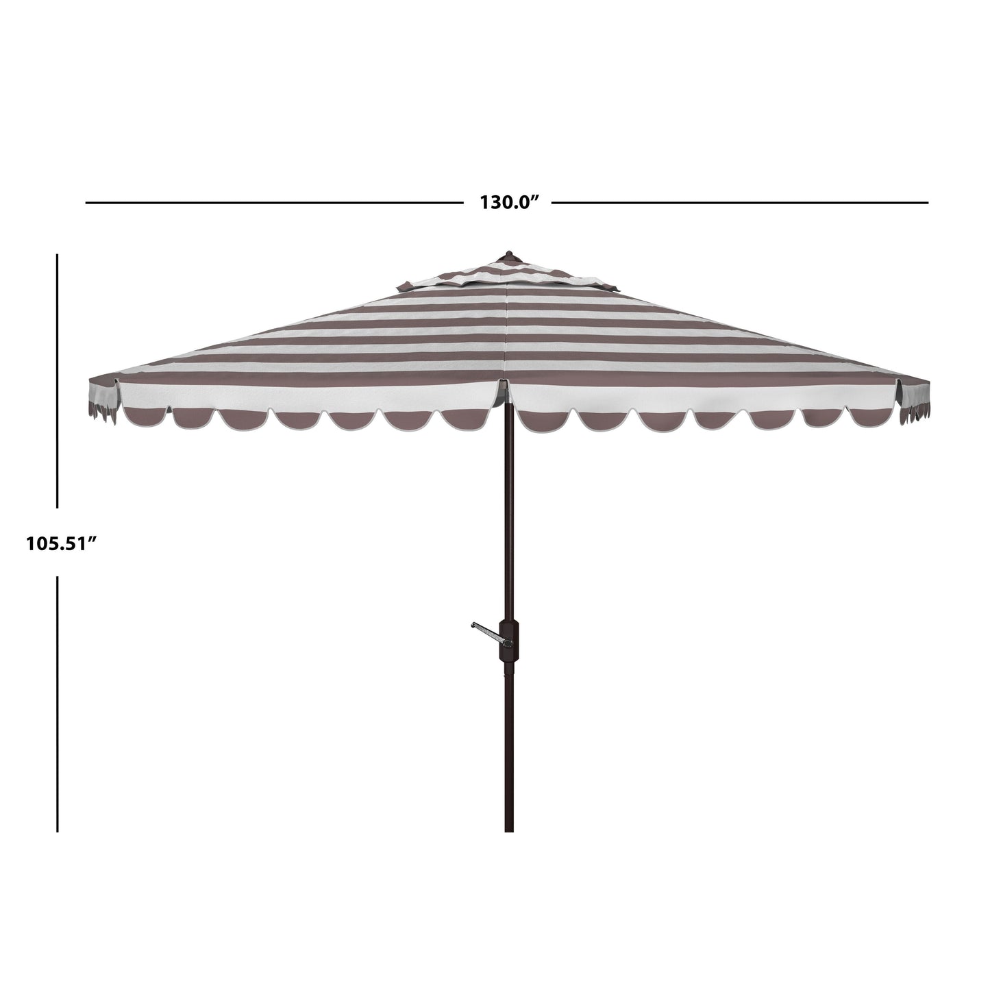 Parasol rond à manivelle SAFAVIEH Outdoor Jaylee de 3,35 m
