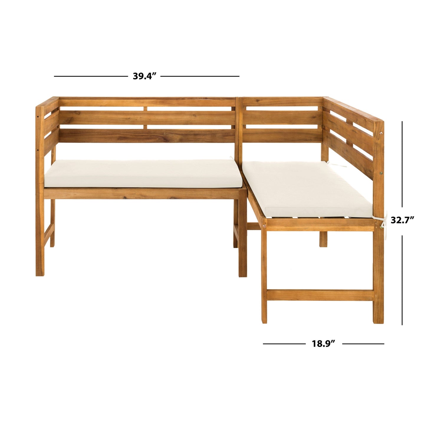 Ensemble de salon d'angle de balcon 3 pièces SAFAVIEH Outdoor Kenna - 39 po L x 19 po P x 33 po H