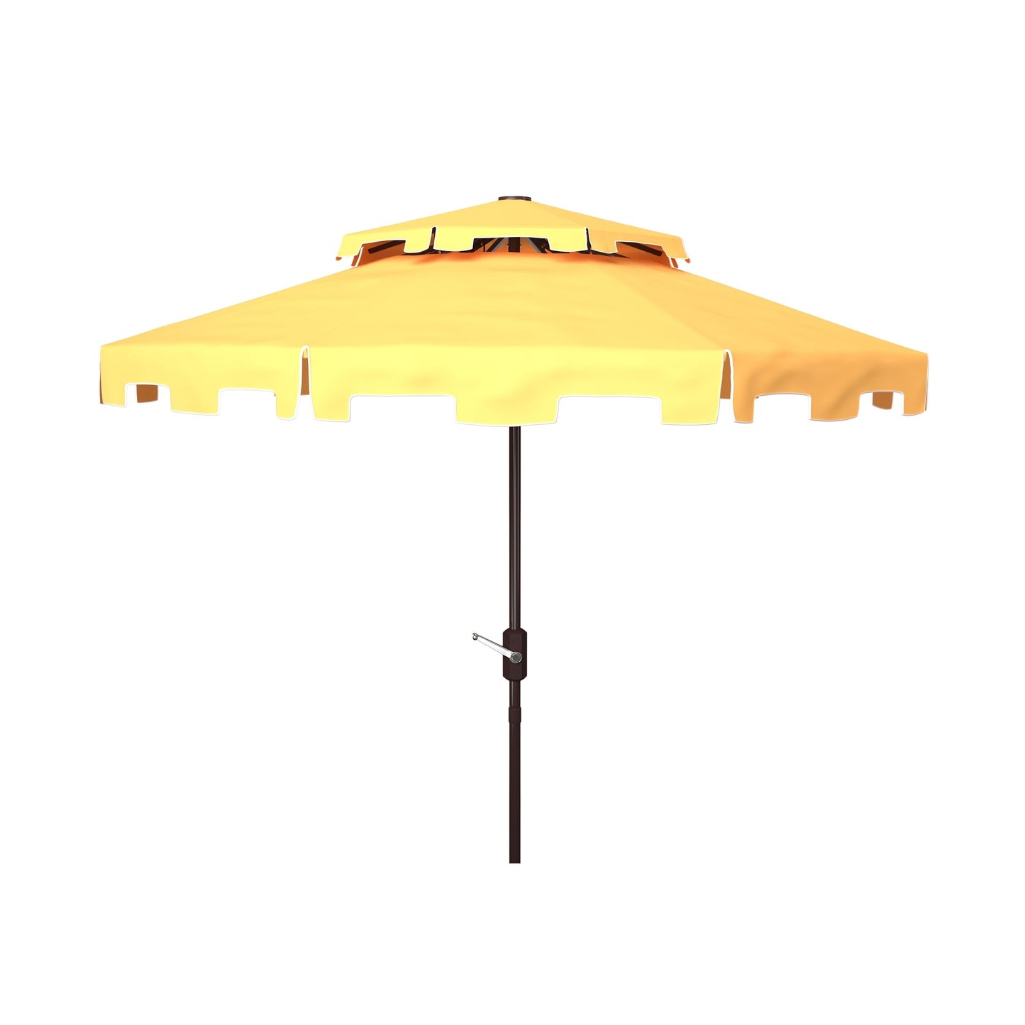Parasol de marché double toit SAFAVIEH Outdoor Livia de 2,74 m (9 pi), base non incluse