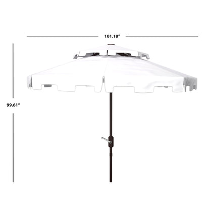 Parasol de marché double toit SAFAVIEH Outdoor Livia de 2,74 m (9 pi), base non incluse