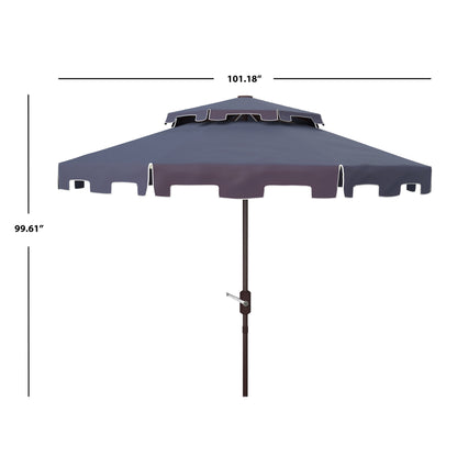 Parasol de marché double toit SAFAVIEH Outdoor Livia de 2,74 m (9 pi), base non incluse