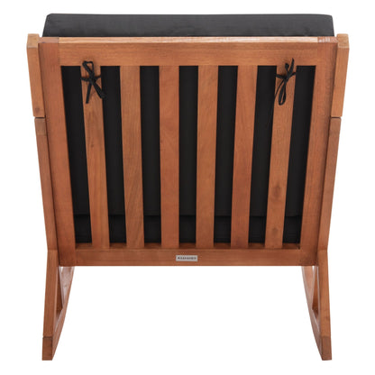 Fauteuil à bascule d'extérieur SAFAVIEH Makaila avec coussin - 66 cm (L) x 79 cm (P) x 97 cm (H)