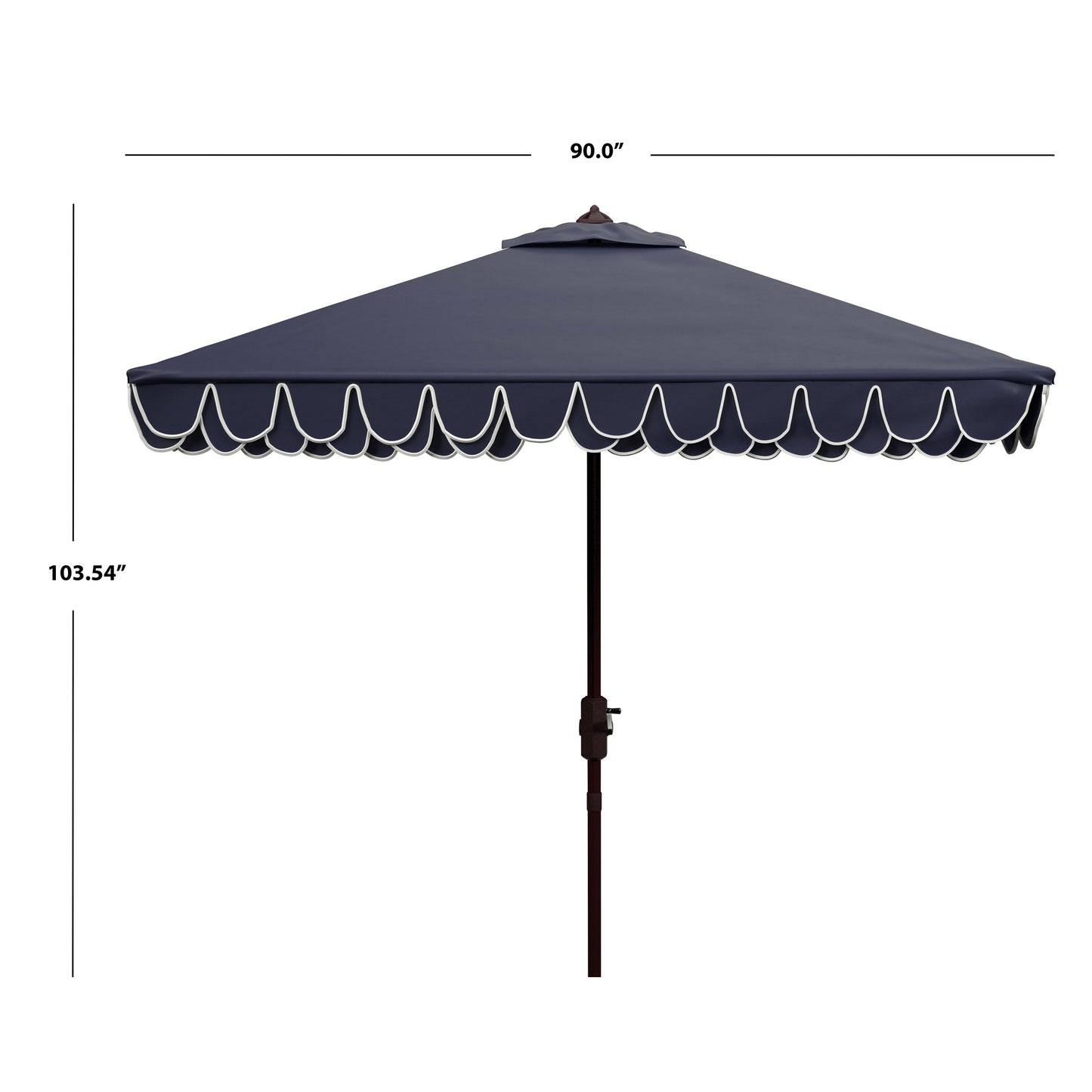 Parasol carré SAFAVIEH Outdoor Naima Valance de 2,3 m