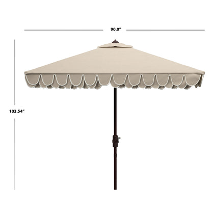 Parasol carré SAFAVIEH Outdoor Naima Valance de 2,3 m