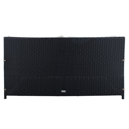 Lit de jour d'extérieur SAFAVIEH Taniyah en osier avec oreiller et coussins - 53 cm (L) x 28 cm (P) x 62 cm (H)