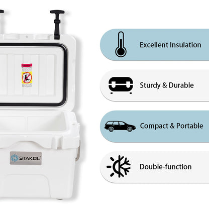 Glacière portable SKTAKOL 16 pintes (15 litres) étanche, capacité 24 canettes de glace - Voir les détails