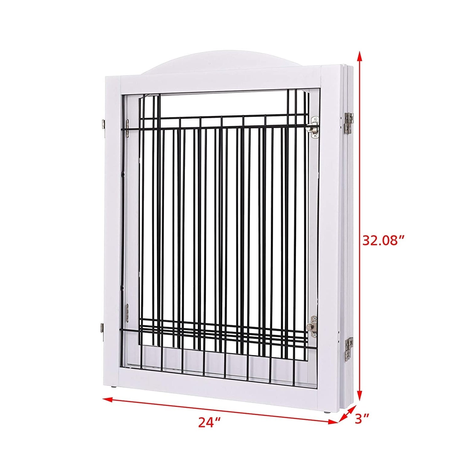 Barrière pour chien SPIRICH extra large de 244 cm et haute de 76 cm avec porte de passage, barrière autoportante en fil de fer, clôture de sécurité pour chiots
