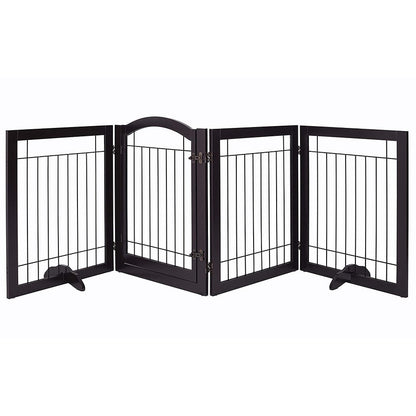 Barrière pour chien SPIRICH extra large de 244 cm et haute de 76 cm avec porte de passage, barrière autoportante en fil de fer, clôture de sécurité pour chiots