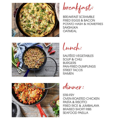 Poêle quotidienne en fonte STAUB de 2,9 litres avec couvercle en verre